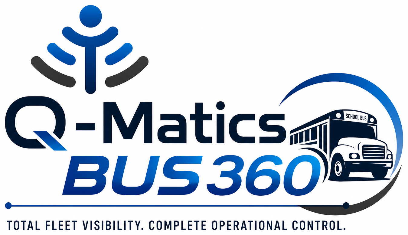 Q-Matics BUS 360 — Total Fleet Visibility. Complete Operational Control.